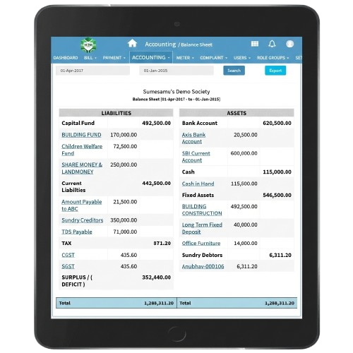 Accounting Management Tablet